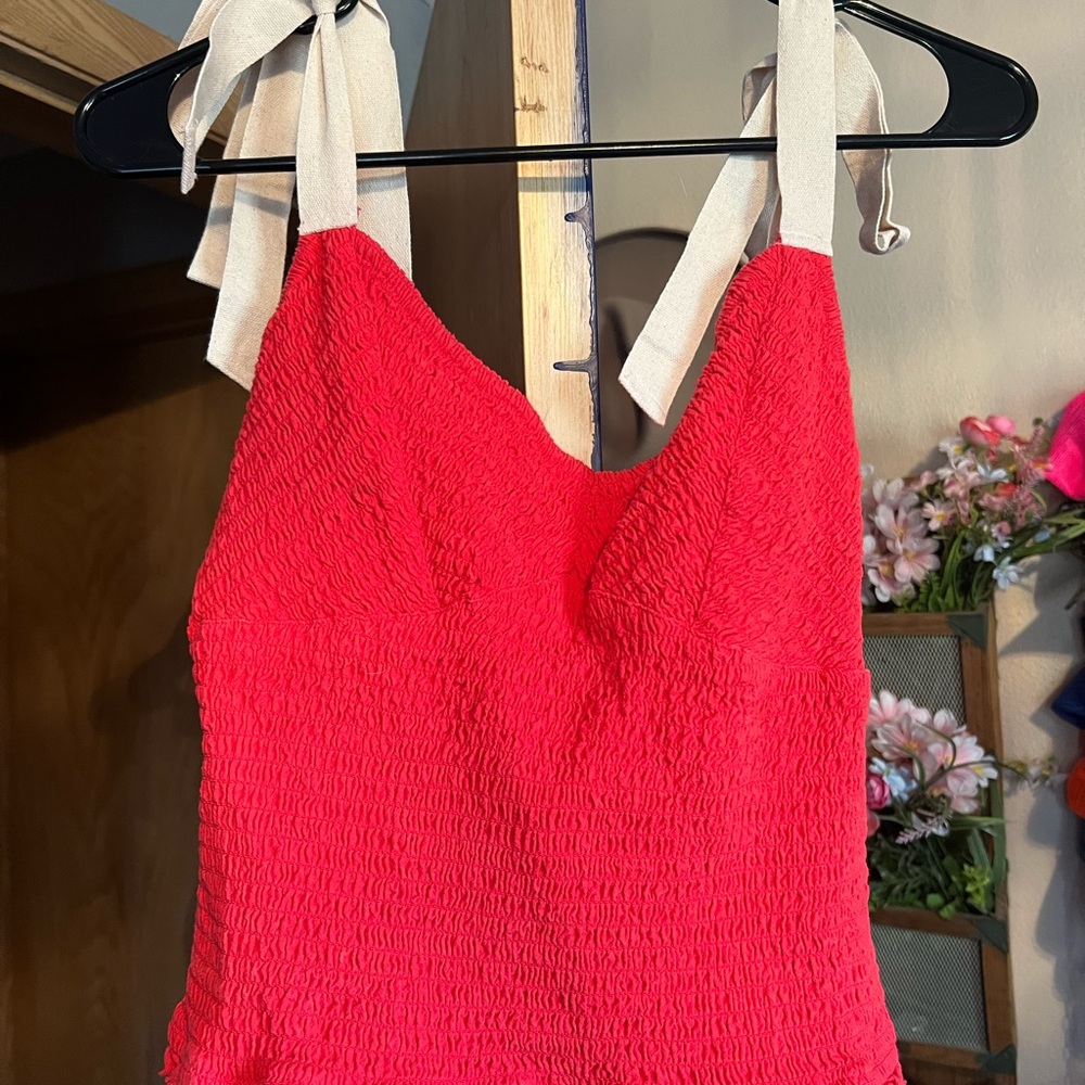Free People Red Textured Camisole